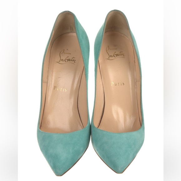 Christian Louboutin Light Blue Suede So Kate Pumps - Picture 2 of 5